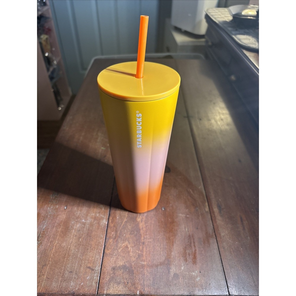 Starbucks Summer‎ 2022 Pink Orange Ombré Stainless Steel 24 Oz. Tumbler (NEW)